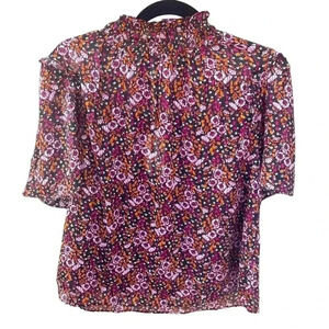 NWT Melloday Short Sleeve Floral Blouse